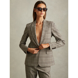 REISS TAMY Checked Slim Fit Suit Blazer